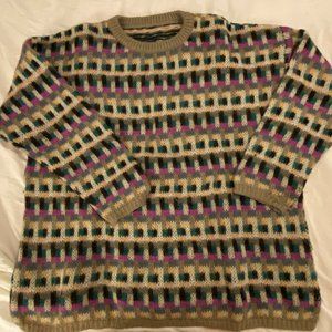 Vintage Benetton multi color crewneck sweater